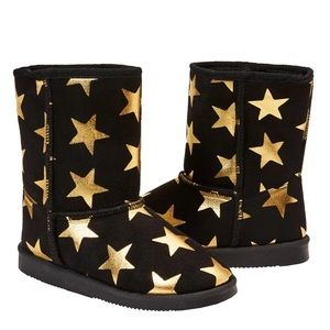 Star Print Fuzzy kids fab boot